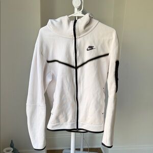 Nike Tech men’s cream and black hoodie Jacket with Black Accents size small